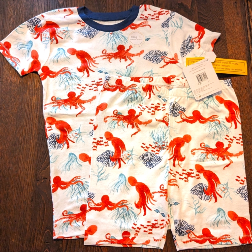 NWT Burt's Bees Kids Short Pajama Set